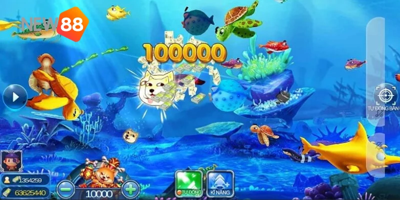 Bắn Cá 5 Sao - Game Bắn Cá Đổi Thưởng Đỉnh Cao Tại NEW88 2 Khách hàng có thể trải nghiệm chế độ tự động mà nhà cái cung cấp