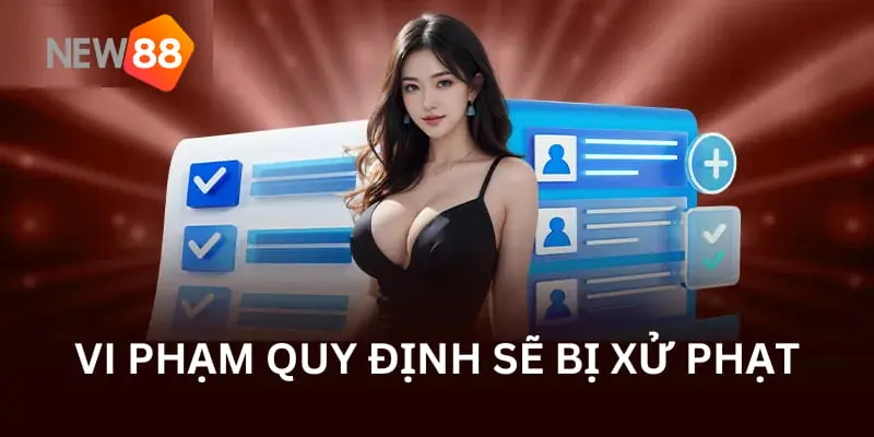 Điều Khoản Điều Kiện New88 4 Không tuân thủ quy định sẽ bị New88 xử phạt