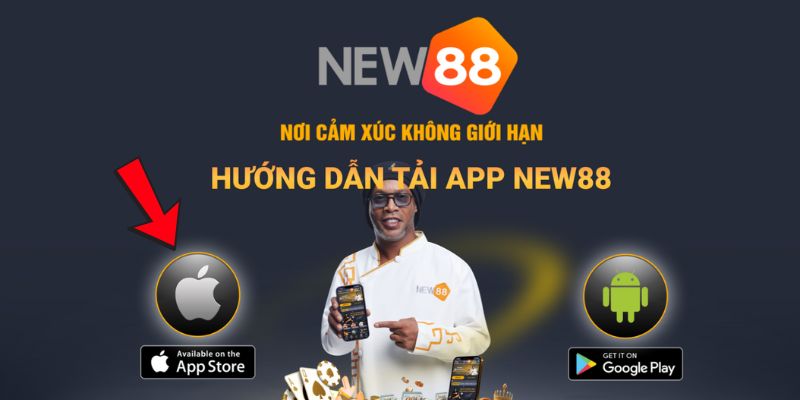Chọn biểu tượng tải app New88 iOS