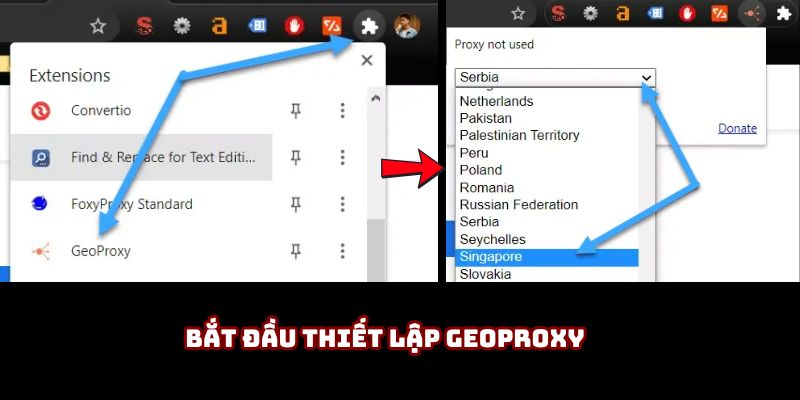 Bắt đầu các bước tải phần mềm Fake IP GeoProxy Bắt đầu các bước tải phần mềm Fake IP GeoProxy