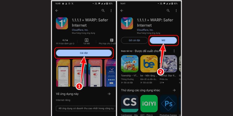 Tải app 1.1.1.1 trên điện thoại thuộc hệ điều hành Android Tải app 1.1.1.1 trên điện thoại thuộc hệ điều hành Android