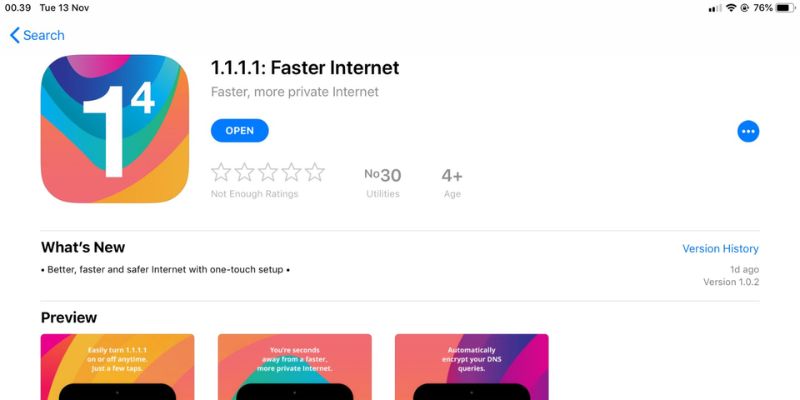 Hướng dẫn các bước tải ứng dụng 1.1.1.1 trên thiết bị laptop Hướng dẫn các bước tải ứng dụng 1.1.1.1 trên thiết bị laptop